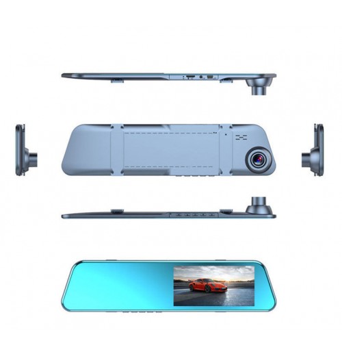 4.5inch Rearview mirror dashcam dual lens 4.19-inch car monitor HD 4.3 dual front and rear recording