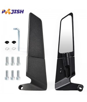 Hot Sale Large Size New Design Knife Type Aluminum CNC Side Mirror Scooters Motorcycle Universal Fixed Wind Wing Rearview Mirror